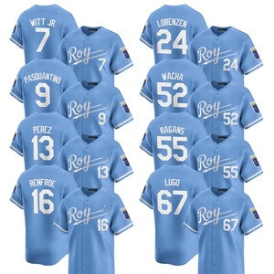 Camiseta de Béisbol Unisex 2025 de los Kansas City, Azul Claro Alternativo, Personalizada con Logotipo Estampado por Transferencia de Calor, Manga Corta, 100% - Product Image 1