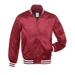 Men New Design Own Logo High Quality Bomber Silk Lettermen Satin Jacket Own - Product Image 6