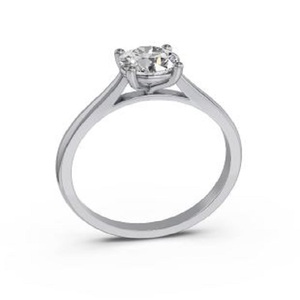 Bague en or blanc VS pour femmes à forte demande avec diamant cultivé en laboratoire 10K exportateur indien excellente clarté et coupe EF - Product Image 1