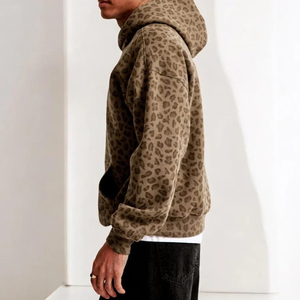Sudadera con Capucha para Hombre, Estilo Nuevo, Cantidad al por Mayor, Peso Pesado, 2026, Nueva Moda, con Tu Propio Logotipo, Estampado de Leopardo, para Adultos - Product Image 3