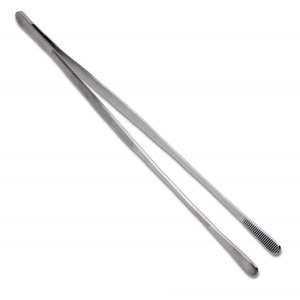 Pinzas para asar a la parrilla, cocina larga, pinzas para barbacoa de acero inoxidable de alta resistencia con empuñaduras de silicona resistentes al calor para servir freír - Product Image 5