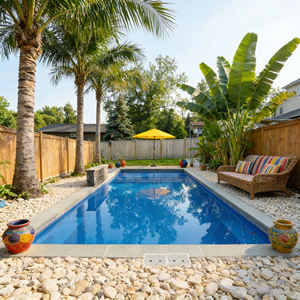 Estructura de Piscina Rectangular Premium para Jardines, Hoteles y Reuniones de Placer, Piscina con Cascada para Patio Trasero, Kit de Piscina - Product Image 5