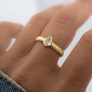 Anillos de Boda con Bisel de Última Moda, Plata de Ley 925, Circonita Cúbica Personalizada, Anillos de Alta Calidad para Mujer - Product Image 3