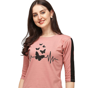 T-shirt écologique pour femme avec imprimé brodé - Product Image 1