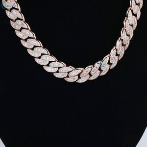 20MM Iced Out Baguette Cubain Lien Chaîne Laboratoire Cultivé Diamant Chaîne Rappeur Hip Hop Collier Cadeau Pour Lui - Product Image 6