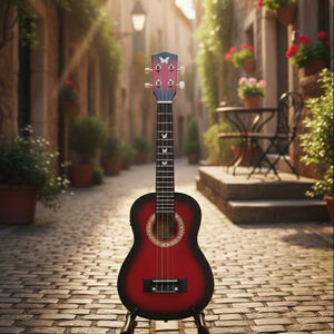 Ukelele Soprano SOLOBEAT de 21 Pulgadas, 4 Cuerdas, Bajo Acústico, Cuerpo de Caoba, Mástil Barnizado y Pulido, Acabado en Nylon, para Principiantes y Niños - Product Image 1