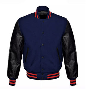 Chaqueta de invierno Letterman Varsity personalizada de alta calidad para hombre con cuello levantado, chaqueta con capucha Varsity de béisbol al por mayor - Product Image 2