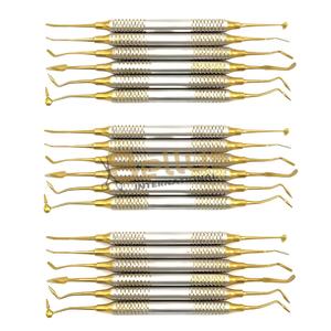 Espátula de relleno de resina compuesta Dental, juego de restauración de cabeza chapada en titanio, instrumento de llenado de 6 uds - Product Image 6