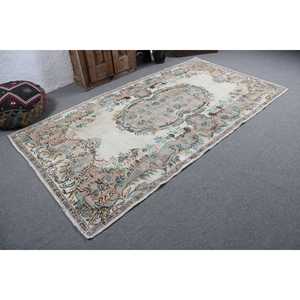 Alfombra Turca de 5.2x9.3 pies, Alfombra Vintage, Alfombra Azul con Estampado Animal de Lana - Product Image 2