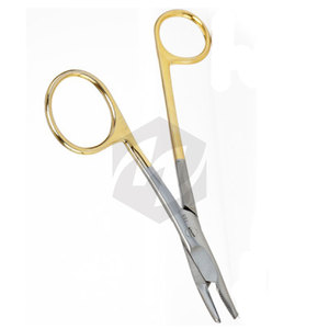 Gillies Large Offset <b>Ring</b> Needle Holder with <b>Tungsten</b> <b>Carbide</b> Inserts Curved Tip Surgical Instruments Manual MOL Safety Standard - Product Image 4