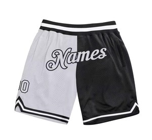 2024 Shorts de basket-ball d'entraînement pour hommes meilleur nouveau Style d'été Simple en gros personnalisé uni imprimé motif de Fitness bicolore - Product Image 3