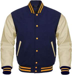 Servicio OEM buena alta calidad transpirable personalizado Letterman lana cuerpo y mangas liso en blanco Varsity chaquetas 2025 para la venta - Product Image 3