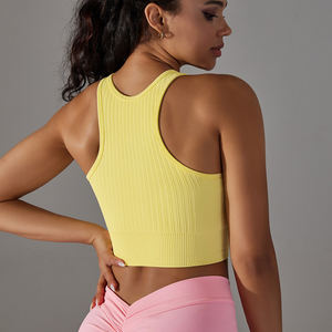 High Quality Fitness Apparel Yoga Wear Seamless <b>Vest</b> Yoga Tank <b>Top</b> Women Seamless Workout Sports <b>Bra</b> - Product Image 2
