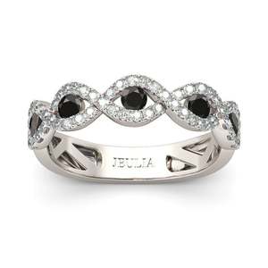Jeulia Twist Lab Grown Diamond Sterling Silver Rose Gold Plated <b>Opening</b> Band <b>Ring</b> for Women - Product Image 2