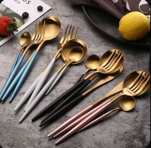 Stainless steel cutlery <b>set</b> <b>silver</b> finished a flawless creation for weddings, events, and fine dining tables - Product Image 3
