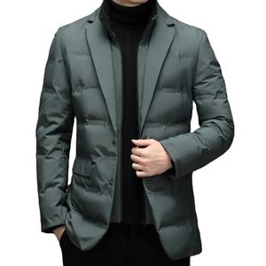 Chaqueta de invierno a prueba de viento a prueba de frío para hombre, traje, bufanda, cuello, chaqueta de plumón sencilla, ropa para hombre - Product Image 4