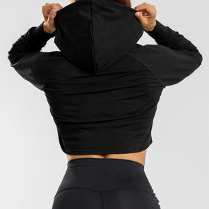 Heavyweight 500gsm French Terry <b>Oversized</b> Pullover <b>Hoodie</b> for Women Custom Logo Cropped <b>Hoodie</b> with 3D Embroidery for Winter - Product Image 2