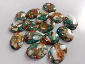 คริสตัลธรรมชาติสีทองแดงหอยนางรมเทอร์ควอยซ์อัญมณีหลวมขนาดต่างๆราคาดีที่สุดจากโรงงาน - Product Image 5