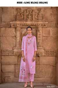 Ropa informal de algodón con pantalón Kantha Work Kurti y fabricación y proveedor de moda para mujer Dupatta DE LA India al precio más bajo - Product Image 6