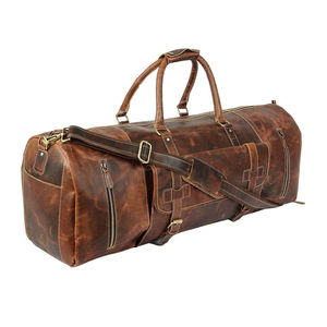 Bolsa de Viaje de Cuero Personalizada Más Vendida para Exteriores, Mejor Precio al por Mayor, Bolsa de Viaje de Cuero con Logotipo Personalizado para Hombre, OEM - Product Image 5