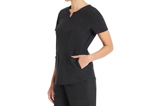 Ensembles d'uniformes d'infirmière pour femmes de qualité supérieure en tissu tissé Spandex, avec détection d'aiguilles, logo personnalisé, ensembles de blouses d'hôpital, directement de l'usine - Product Image 3