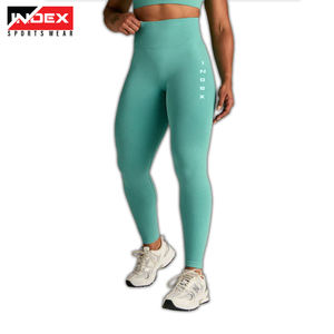 Mallas de gimnasio de cintura alta para mujer de la mejor calidad para entrenamiento físico Venta caliente al por mayor Logotipo de cintura impreso personalizado-para Yoga - Product Image 1