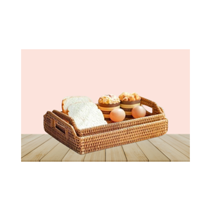 Bandeja de ratán moderna de diseño personalizado del fabricante de Vietnam para decoración rápida del hogar almacenamiento artesanal con entrega rápida - Product Image 3