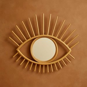 Espejo bohemio de ratán de lujo hecho a mano con materiales sostenibles y diseño único - Product Image 1