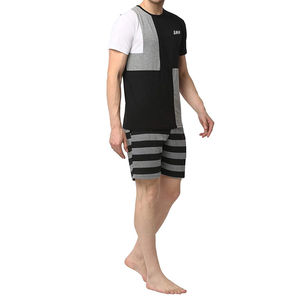 Ensemble T-shirt et short en tissu tricoté pour homme, style streetwear, séchage rapide, été - Product Image 5