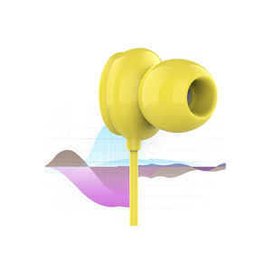 Écouteurs intra-auriculaires filaires Netzy Zore ER04, écouteurs stéréo jaunes 3,5 mm avec microphone - Product Image 4