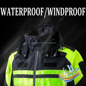 Chaquetas reflectantes negras de alta visibilidad para hombres, a prueba de frío, a prueba de viento, ligeras, impermeables, gruesas, chaqueta de seguridad para invierno, ropa de trabajo - Product Image 4