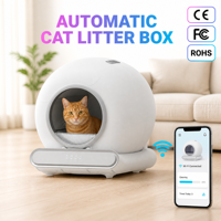 Bac à litière pour chat autonettoyant, automatique, électrique, rotatif, rond, fermé, avec élimination des odeurs, toilette pour animaux de compagnie