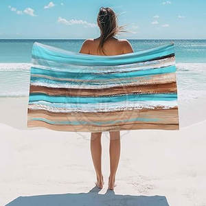 Toalla de Playa de Lujo Absorbente de Alta Calidad, Resistente a la Decoloración, Tejido Suave, Perfecta para Vacaciones de Verano y Relajación en la Playa - Product Image 3