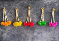Hiasan Gantung Pintu India Latkan Toran Mehendi Haldi Dekorasi Dinding Jendela Dekorasi Diwali Perayaan Pernikahan Gantungan Puja Latar Belakang