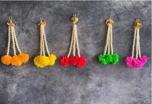 ของตกแต่งแขวนประตูแบบอินเดีย ลาตกัน ทอรัน เมเฮนดี ฮาลดี สำหรับตกแต่งผนัง หน้าต่าง งานดีวาลี งานแต่งงาน ฉากหลังพุจา - Product Image 3