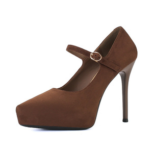 Sofisticados Tacones de Aguja Franceses con Plataforma Interna de Una Sola Tira, Cómodos, Puntiagudos, Elegantes y Delgados para Mujer, Ideales para el Uso Diario - Product Image 5