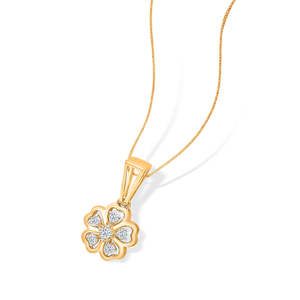 Colgante Floral Symphony de Oro y Diamantes para Mujer - Product Image 3