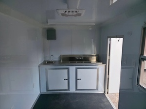 7' X 12' <b>Pink</b> Aluminum <b>Frame</b> Rust Resistant Concession Trailer Flat Front Food Event Catering with 1 Year Warranty - Product Image 3
