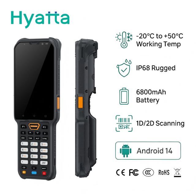 PDA Robusto Resistente Agua IP68 4.3 Android 14 29 Teclas Correa Muneca 4GB+64GB Bateria Intercambiable Caliente 6800mAh