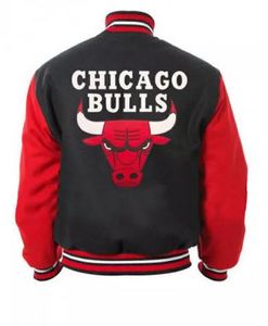 Chaqueta Bomber de Invierno para Hombre del Equipo Chicago Bulls con Diseño Personalizado OEM, Lona Prémium, Cuello Alto y Logo Frontal - Product Image 3