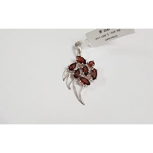 Handmade 925 Sterling Silver <b>Garnet</b> Pendant for Women Shah Gems' Religious Charm with Amethyst and Pearl Numbered Pattern - Product Image 5
