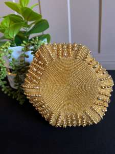 Bolso Potli para mujer estilo Lotus Potli adornado, bolso con cordón para monedas para mujer, tela, Perla de seda, boda, regalo de Navidad para invitados - Product Image 6