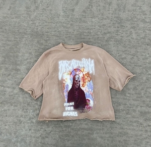 T-shirt oversize coupe carrée 100% coton Streetwear à épaules tombantes pour hommes logo personnalisé t-shirt court uni de qualité de luxe pour hommes - Product Image 2