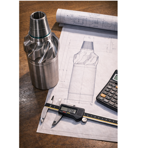 Corps de foret PDC en acier inoxydable usiné par CNC, en alliage d'acier |   Outils de forage pétrolier standard API - Product Image 6