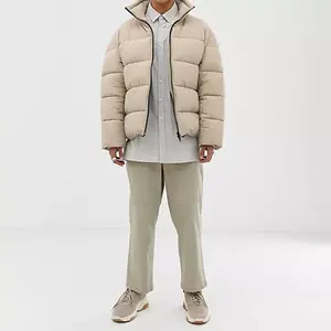 Chaqueta de Plumón de Alta Calidad OEM, Chaqueta de Invierno Personalizada, Cortavientos, Cuello Alto, Chaqueta de Plumón para Hombre - Product Image 5