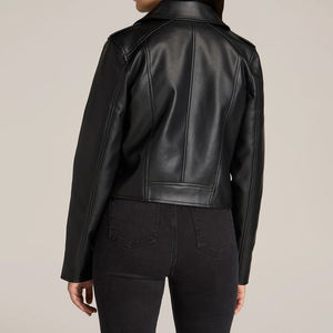 Prix de gros personnalisé vente chaude conception de veste en cuir pour femmes veste en cuir solide pour les femmes et les filles conception - Product Image 4