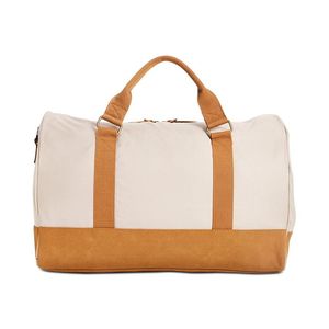 Sac de voyage convertible en toile beige pour homme, avec fermeture éclair, pliable, durable, taille standard - Product Image 1