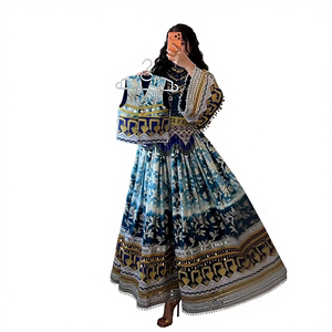 Afghan Vintage Traditional Handmade Ethnic <b>Dress</b> for Women Floor Length Long Sleeve Wedding Matching Outfit Customized Color - Product Image 1