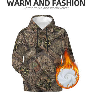 Design personnalisé 100% polyester hommes chasse sweats à capuche-saison d'hiver respirant caractéristique impression motif léger et de haute qualité - Product Image 5