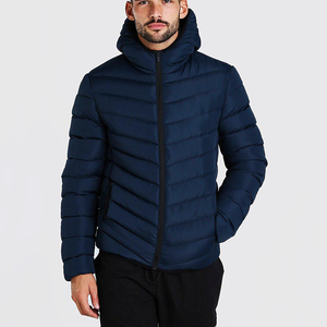 Chaqueta de lona acolchada para hombre, estilo urbano, con cuello alto y capucha, para invierno, duradera, impermeable, transpirable, ecológica, suave al tacto. - Product Image 1